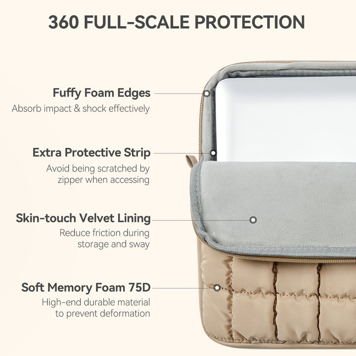 Protective Case Quilted Puffy Laptop Sleeve