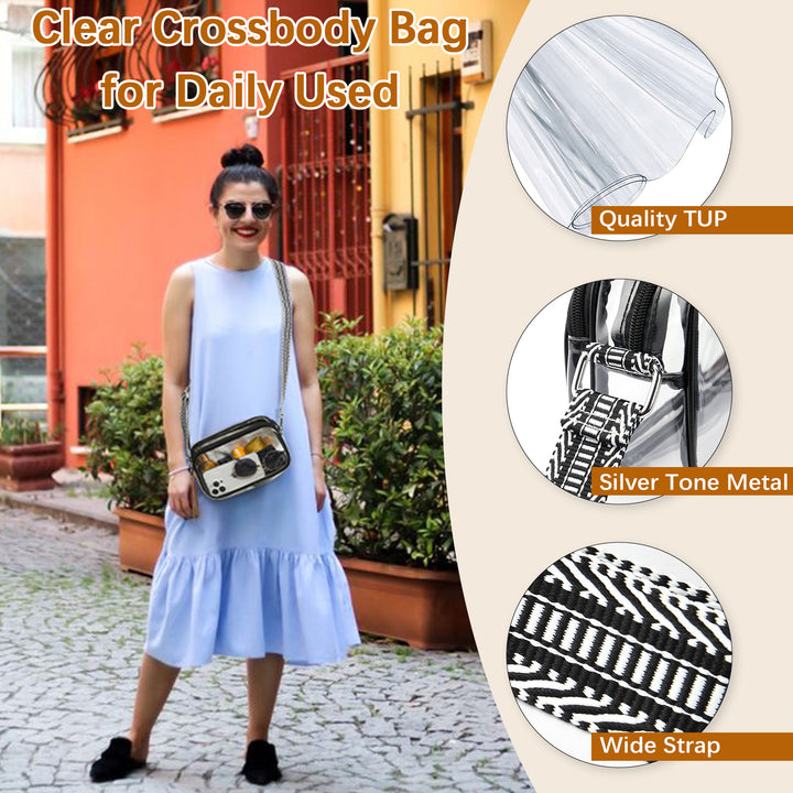 Nola Clear Stadium-Approved Crossbody Bags for Women