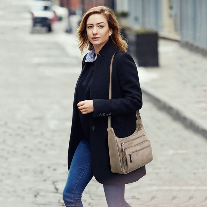 Evelyn Multi Pocket Shoulder Hobo Bag