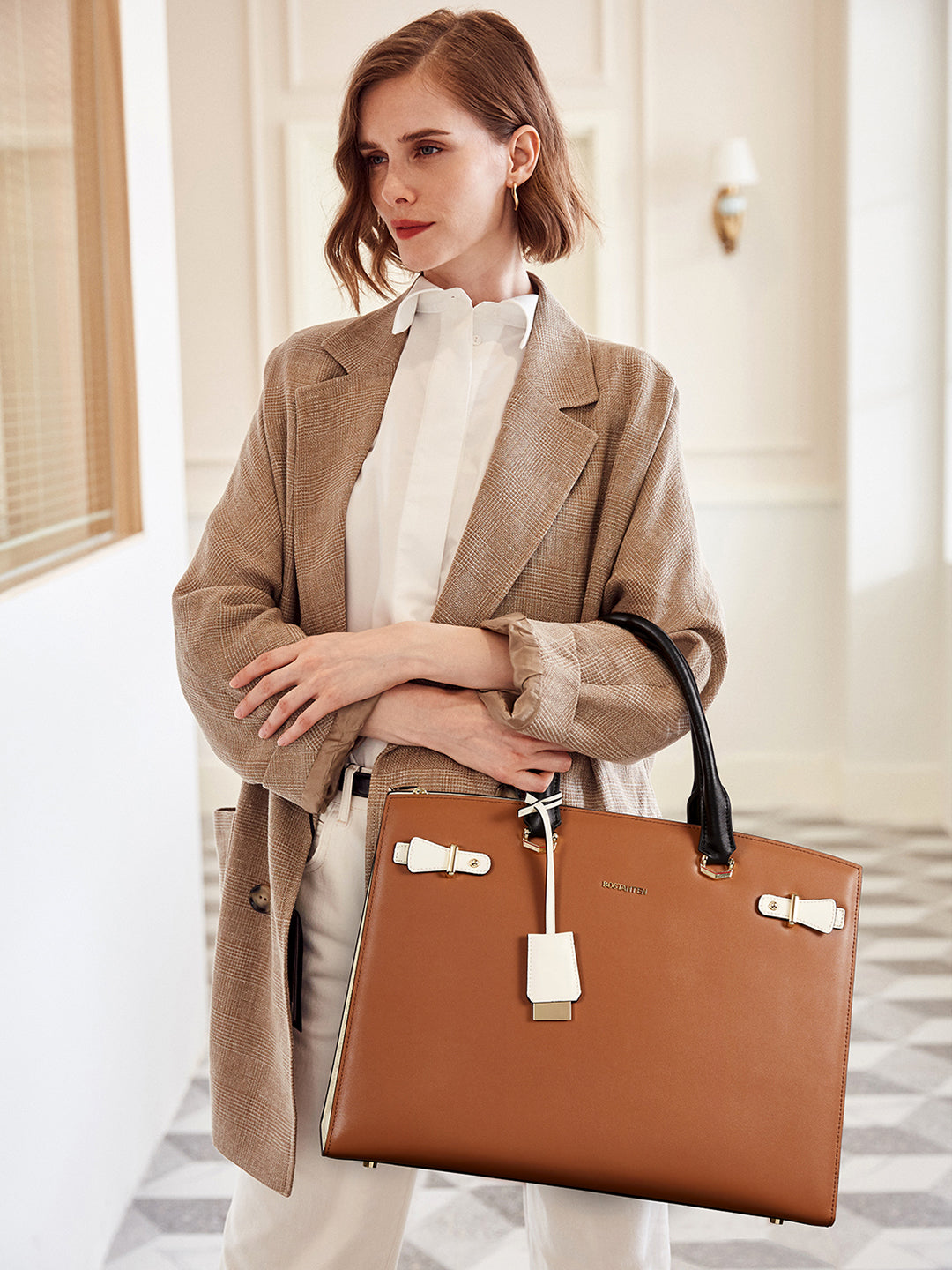Mizuki Classic Leather Briefcase