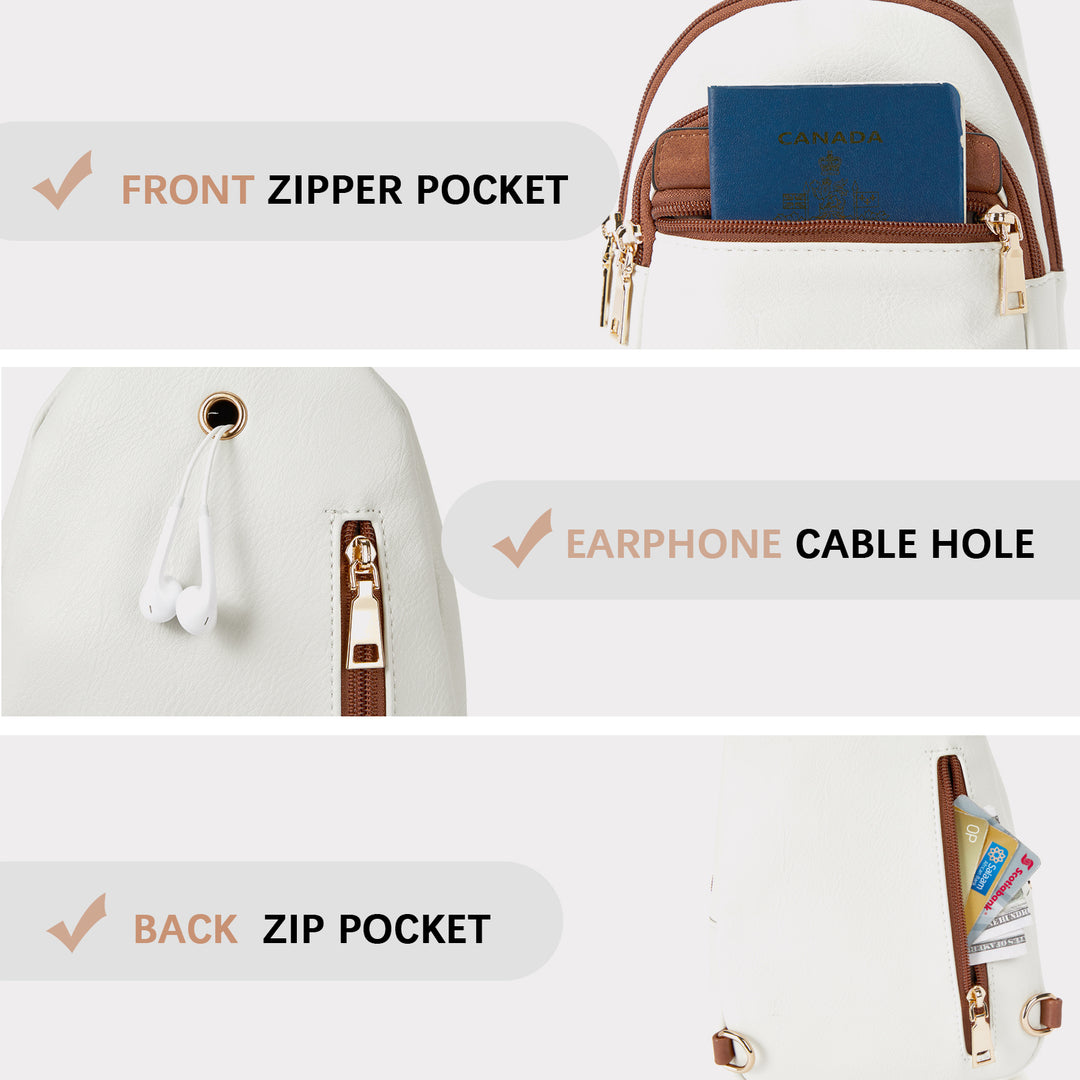 Aurora Beige Street Casual Trapeze Sling Bag