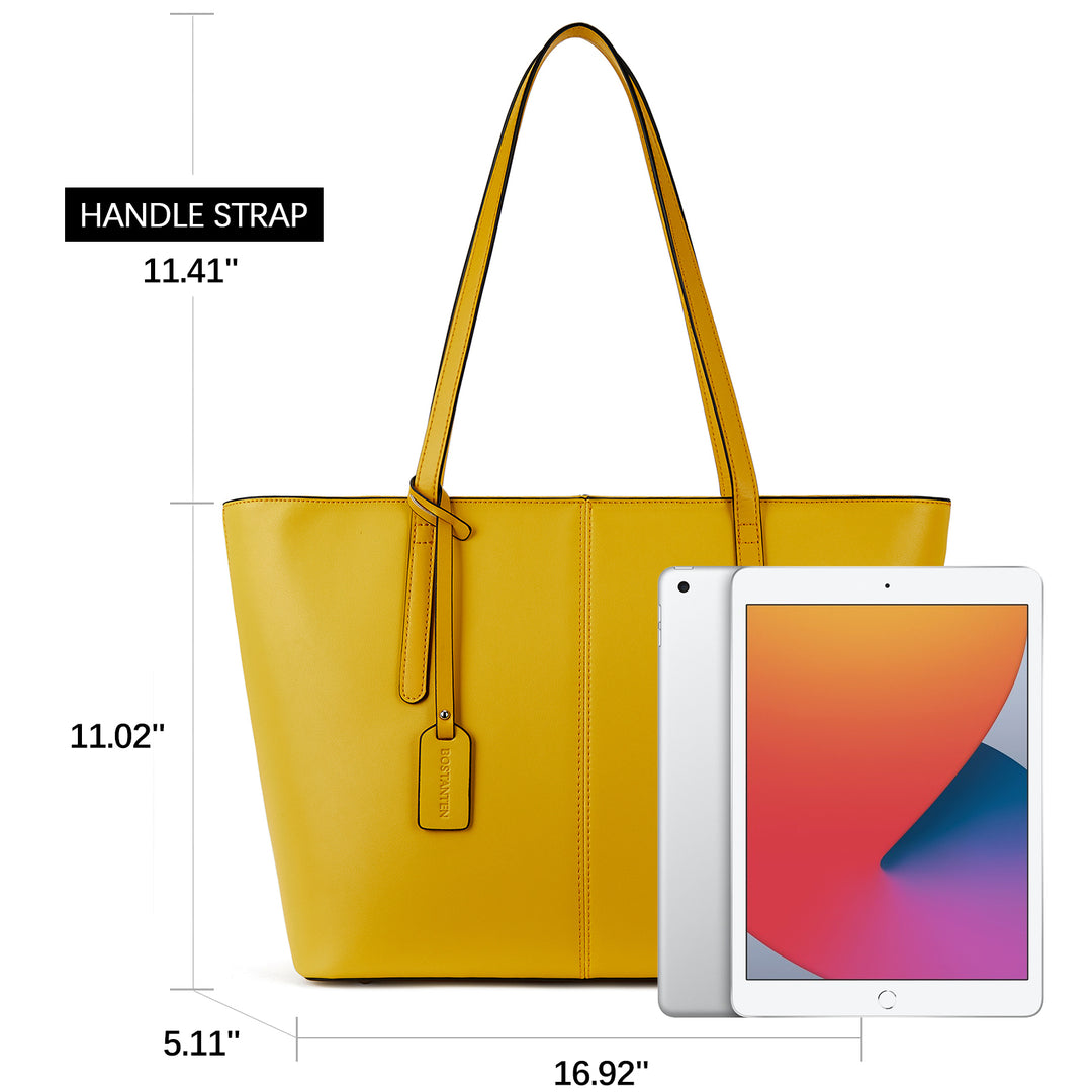 Carol Leather Work Tote 16''