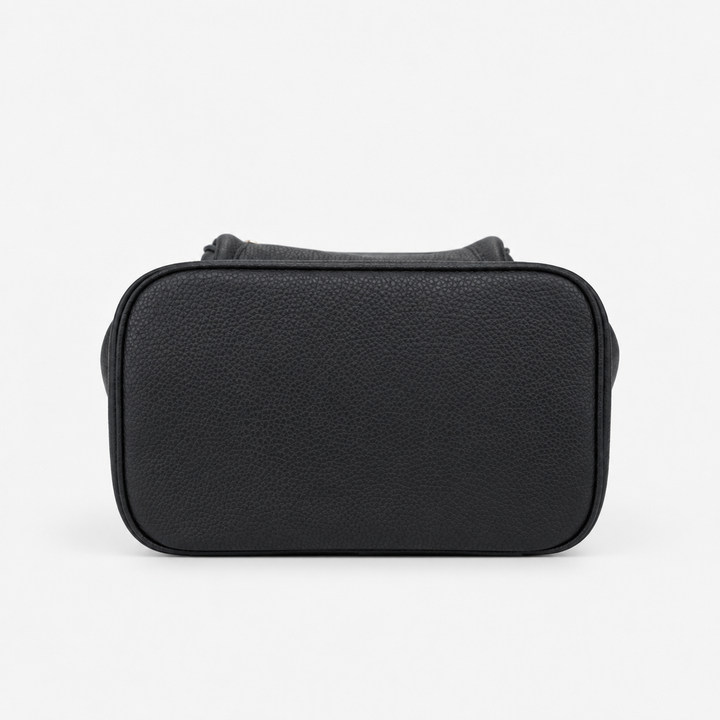Pebbled Leather Flap Drawstring Backpack - Fits 11" iPad