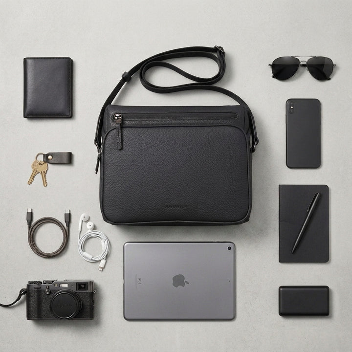 Apex Organizer Pack | Pebbled Leather Tech Crossbody