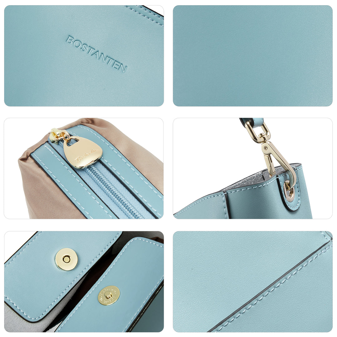 Lotty Genuine Leather Bucket Bag With 2 Shoulder Straps