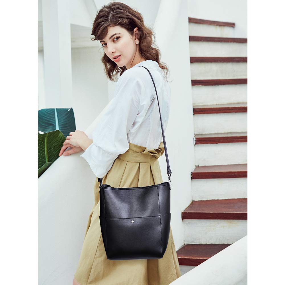 Bucket Bag for Women Vegan Leather | With 2 Shoulder Straps
