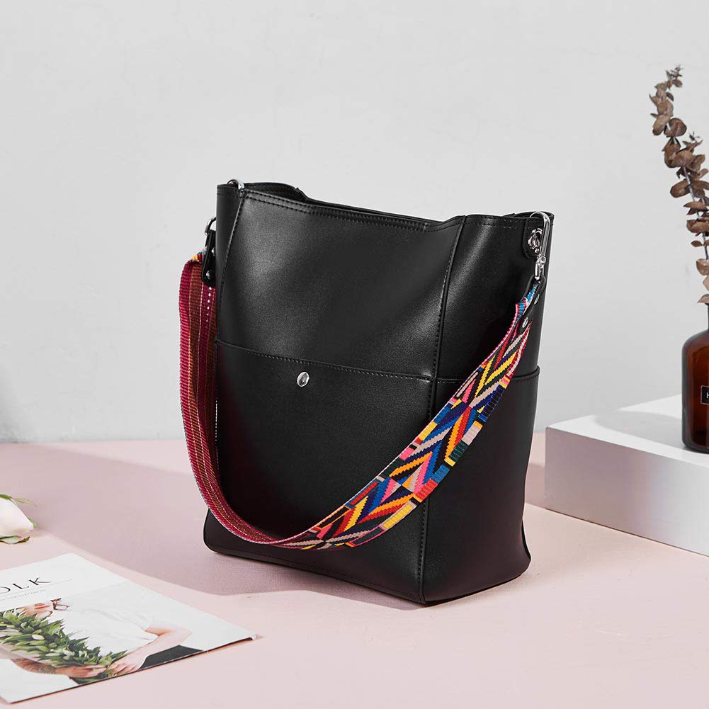 Bucket Bag for Women Vegan Leather | With 2 Shoulder Straps