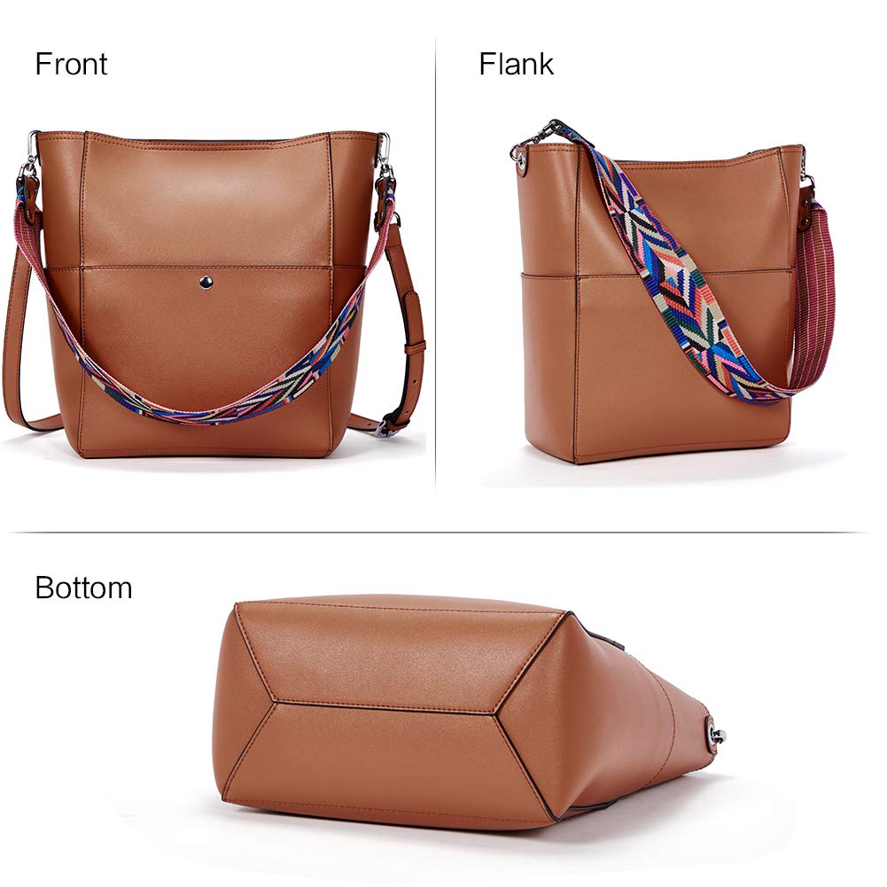 Bucket Bag for Women Vegan Leather | With 2 Shoulder Straps