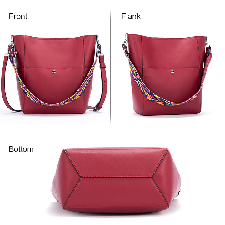Bucket Bag for Women Vegan Leather | With 2 Shoulder Straps
