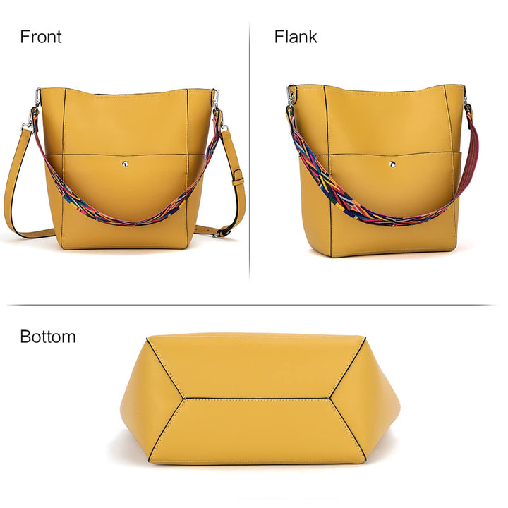 Bucket Bag for Women Vegan Leather | With 2 Shoulder Straps