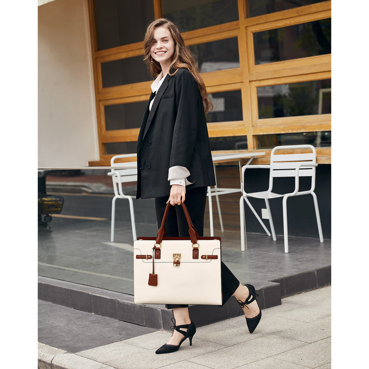 Machk Vintage Style Leather Briefcase — Fashion Everlasting - BOSTANTEN