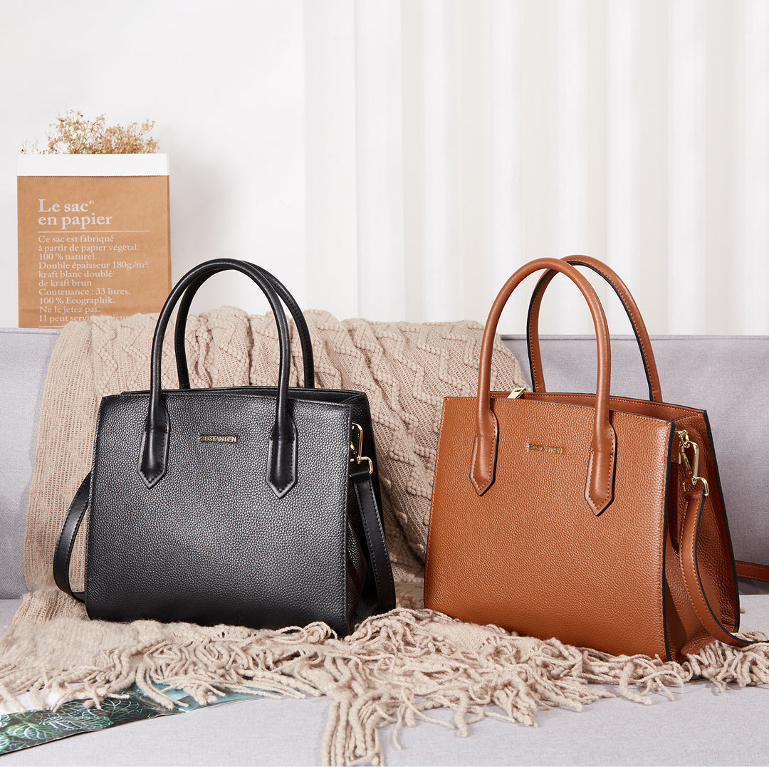 Machk Genuine Leather Tote Bag  — Handle Shoulder - BOSTANTEN