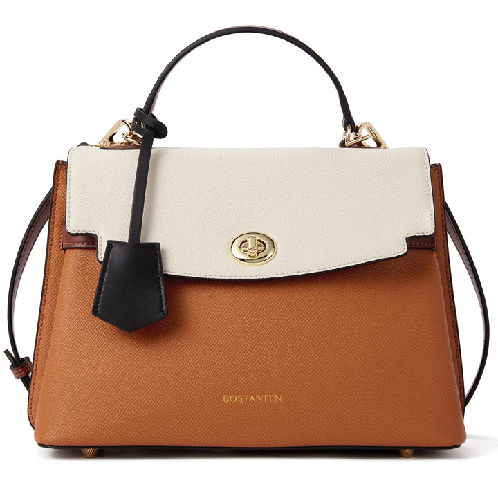 BOSTANTEN Top-handle Handbags for Women Designer Leather Crossbody Satchel Bags Shoulder Tote Purse - BOSTANTEN