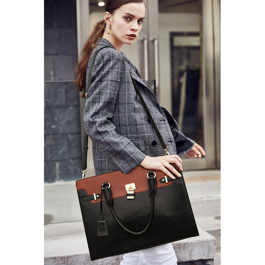 Machk Vintage Style Leather Briefcase — Fashion Everlasting - BOSTANTEN