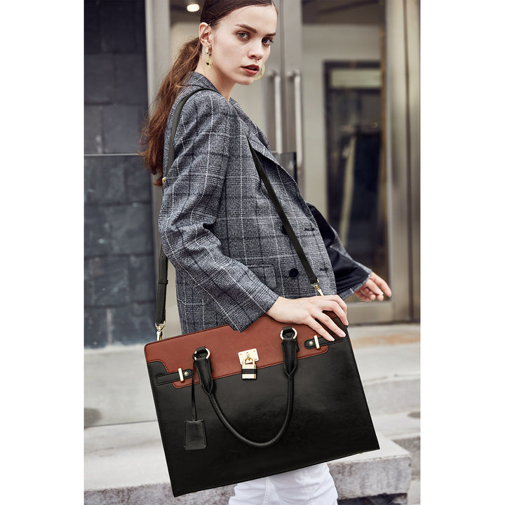 Machk Vintage Style Leather Briefcase — Fashion Everlasting - BOSTANTEN