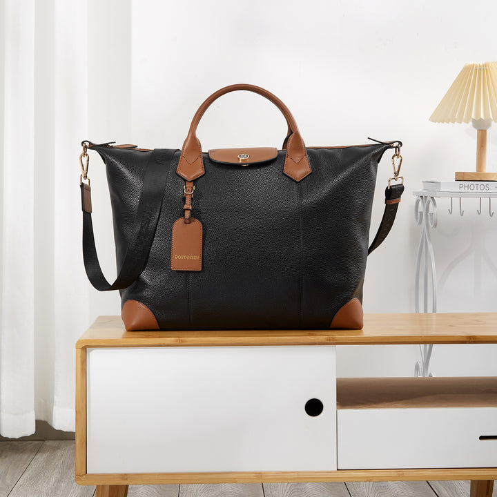 BOSTANTEN Travel Bag for Women Leather Duffle Bag Gym Sports Luggage - BOSTANTEN