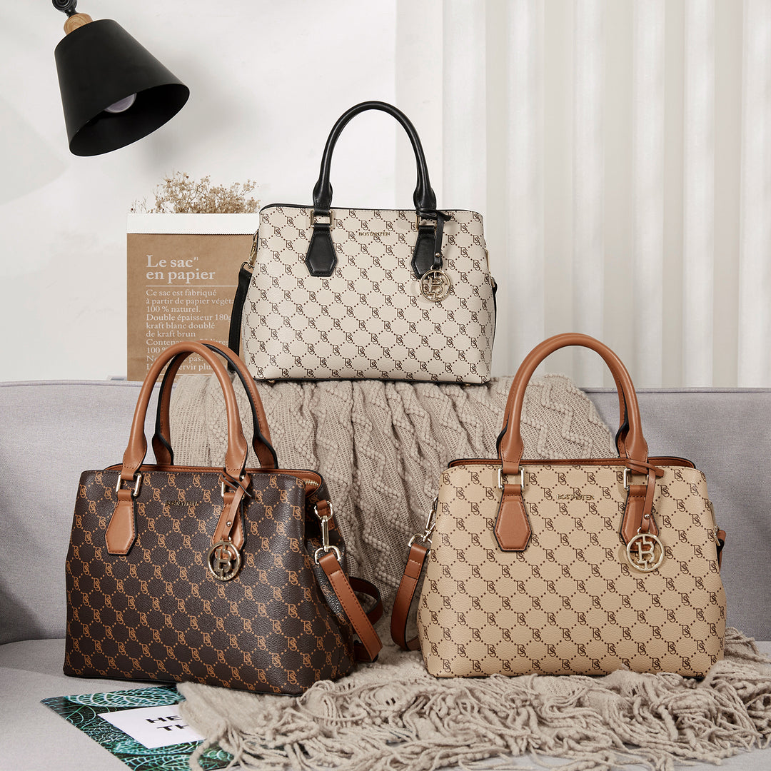 BOSTANTEN Women Leather Handbag Designer Top Handle Satchel Shoulder Tote Bags Crossbody Purses - BOSTANTEN