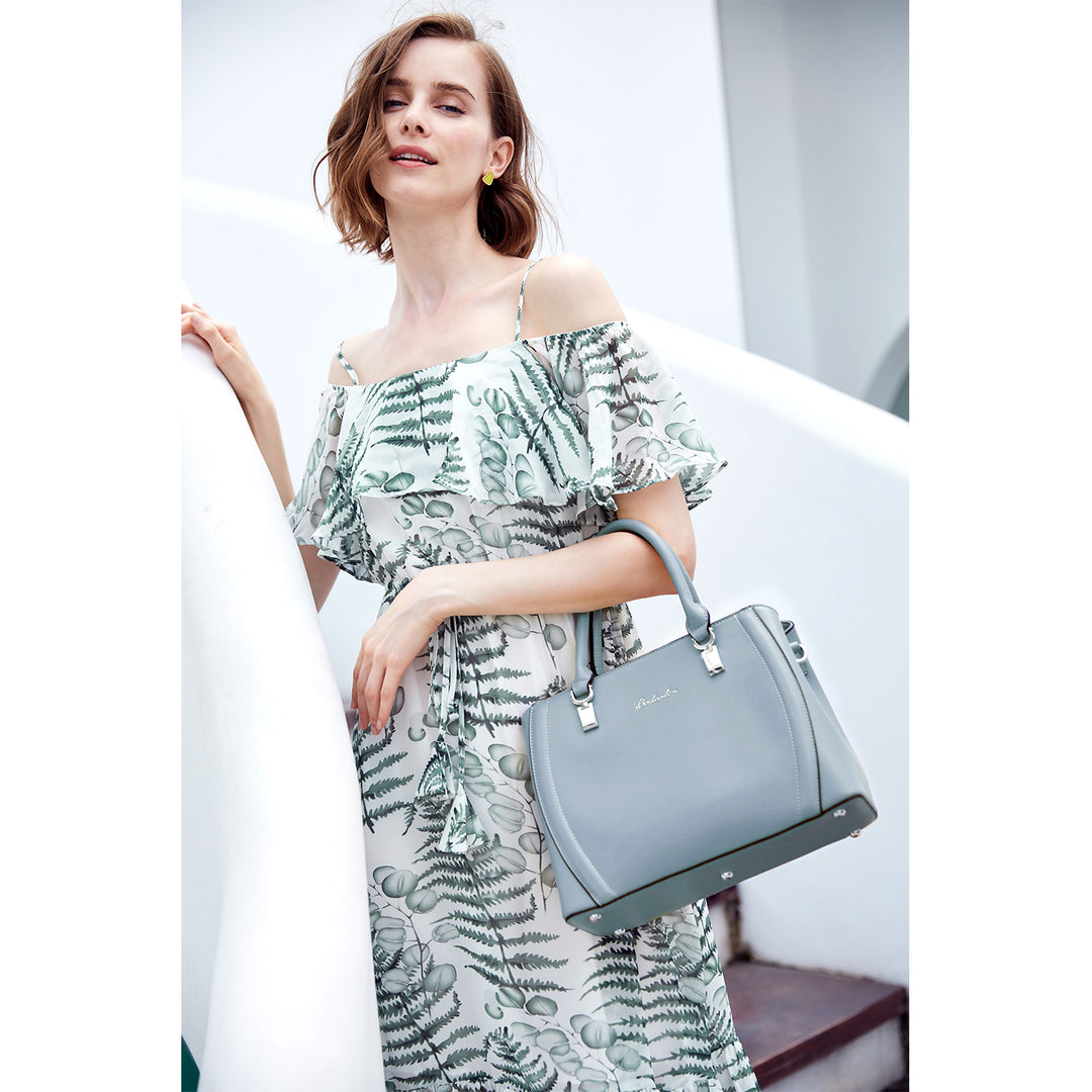 BOSTANTEN Women Leather Handbag Designer Top Handle Satchel Shoulder Bag Crossbody Purse - BOSTANTEN