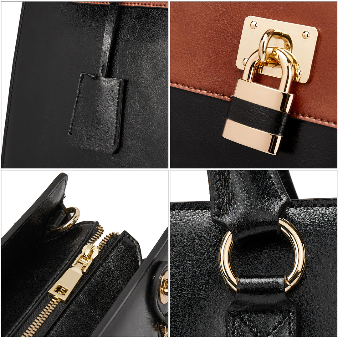 Machk Vintage Style Leather Briefcase — Fashion Everlasting - BOSTANTEN