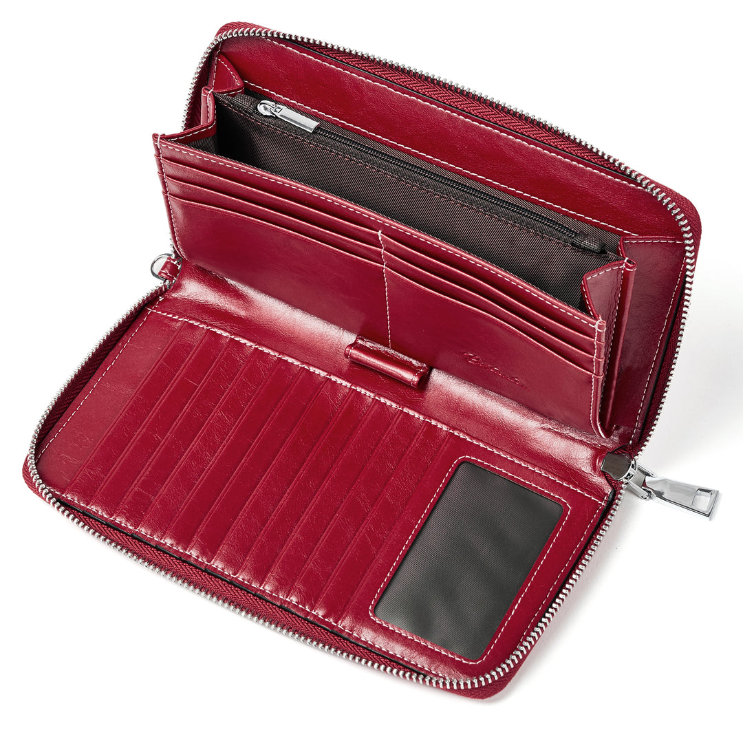 Rozenn Wallets With Checkbook Holder —— Zipper - BOSTANTEN