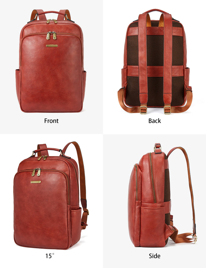 Multifunktionaler Designer-Lederrucksack – groß und leicht 
