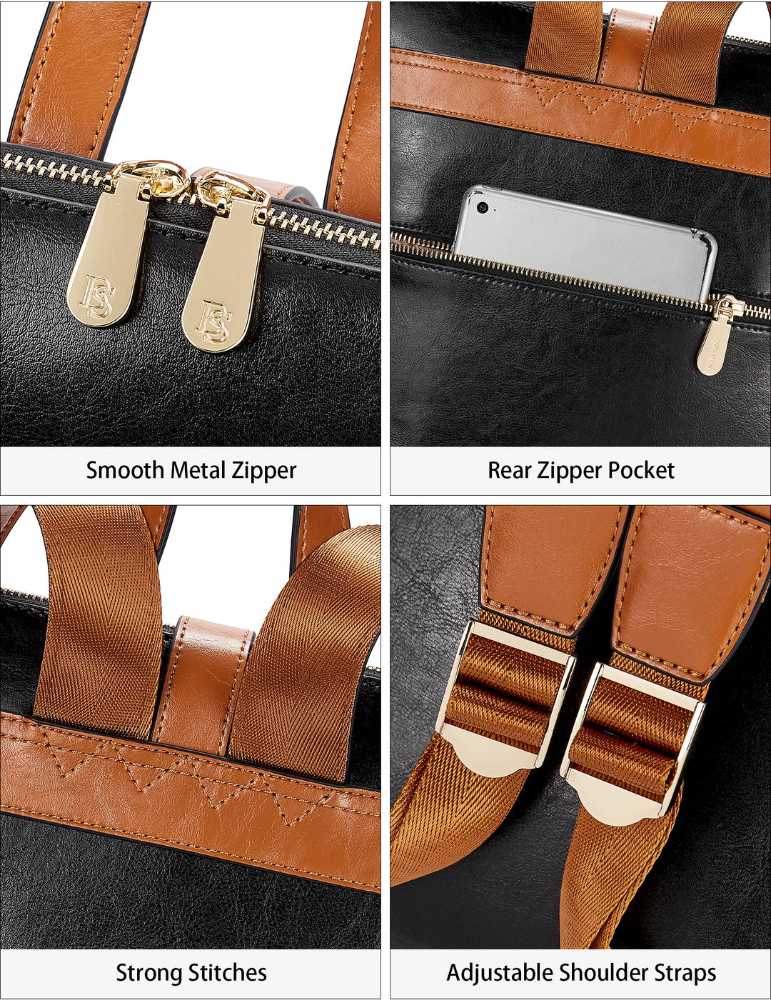 Vrba Leather Backpacks with Laptop Compartments for Women