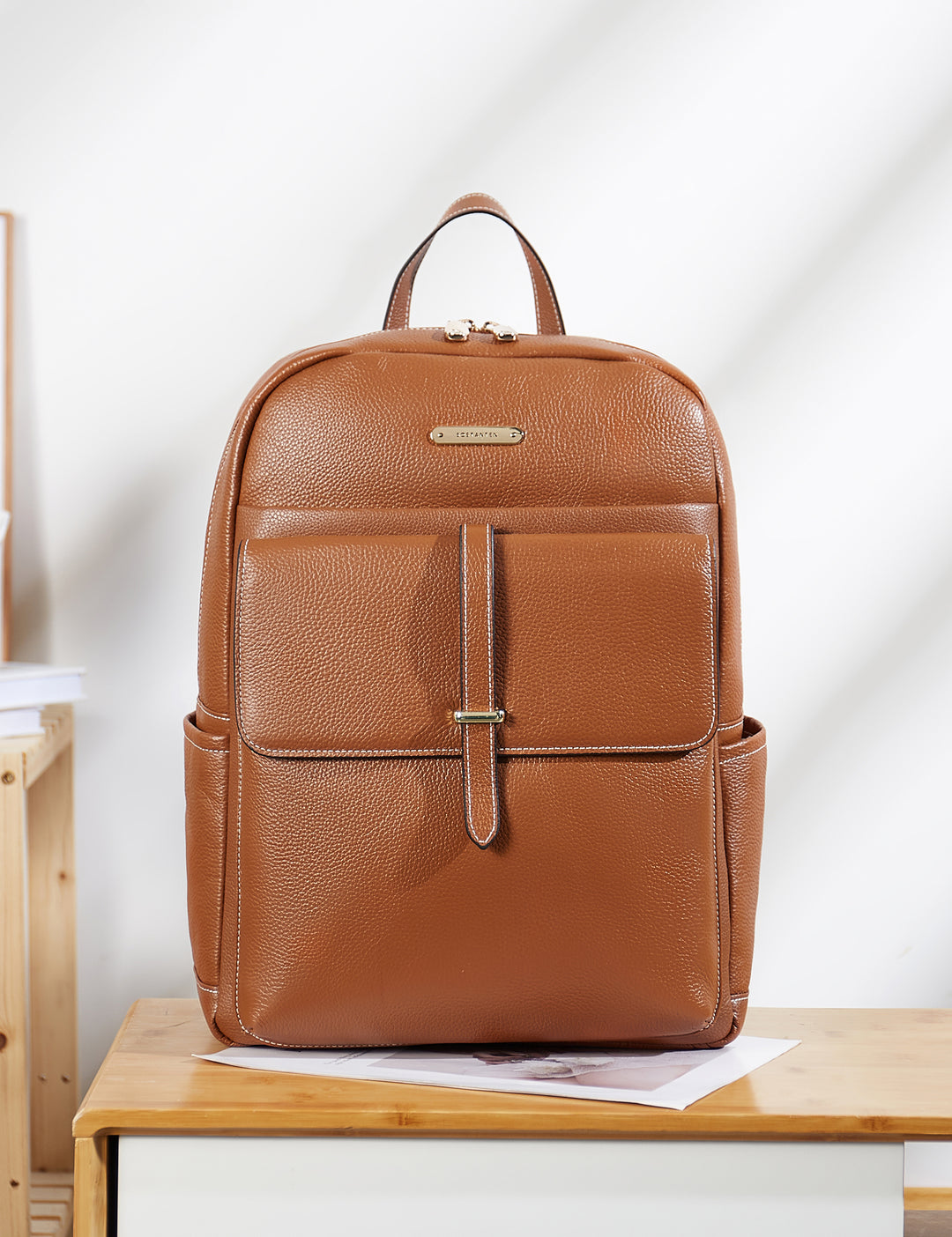 Vallis Professionelle Computertasche aus Leder für Damen 