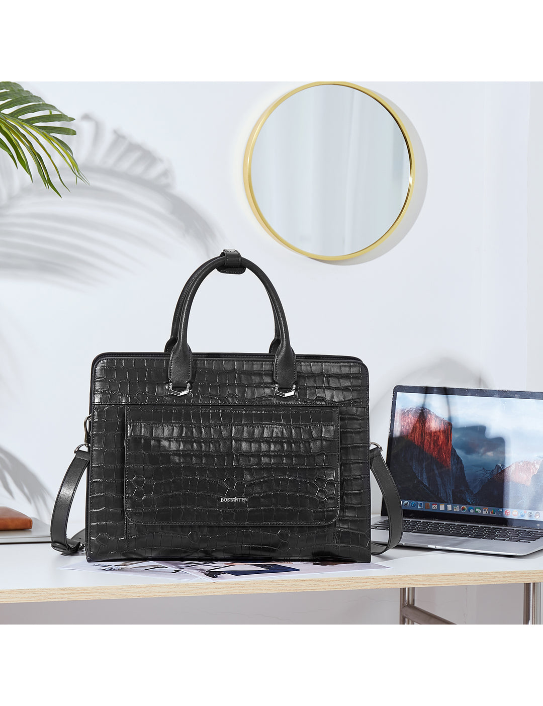 Mizuki Briefcase With Shoulder Strap — Security - BOSTANTEN