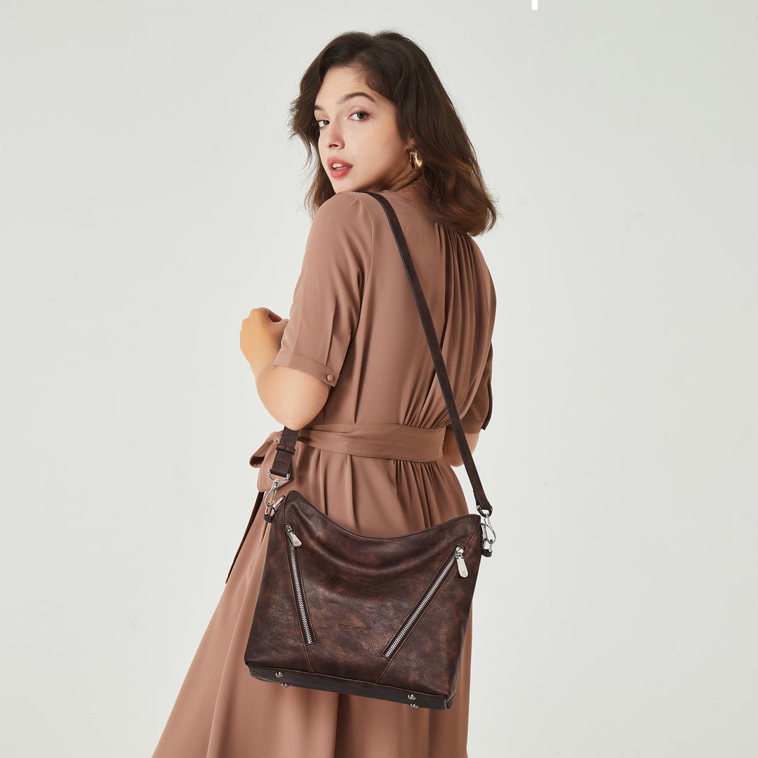 BOSTANTEN Women Leather Handbag Designer Ladies Hobo Purses Shoulder Bags