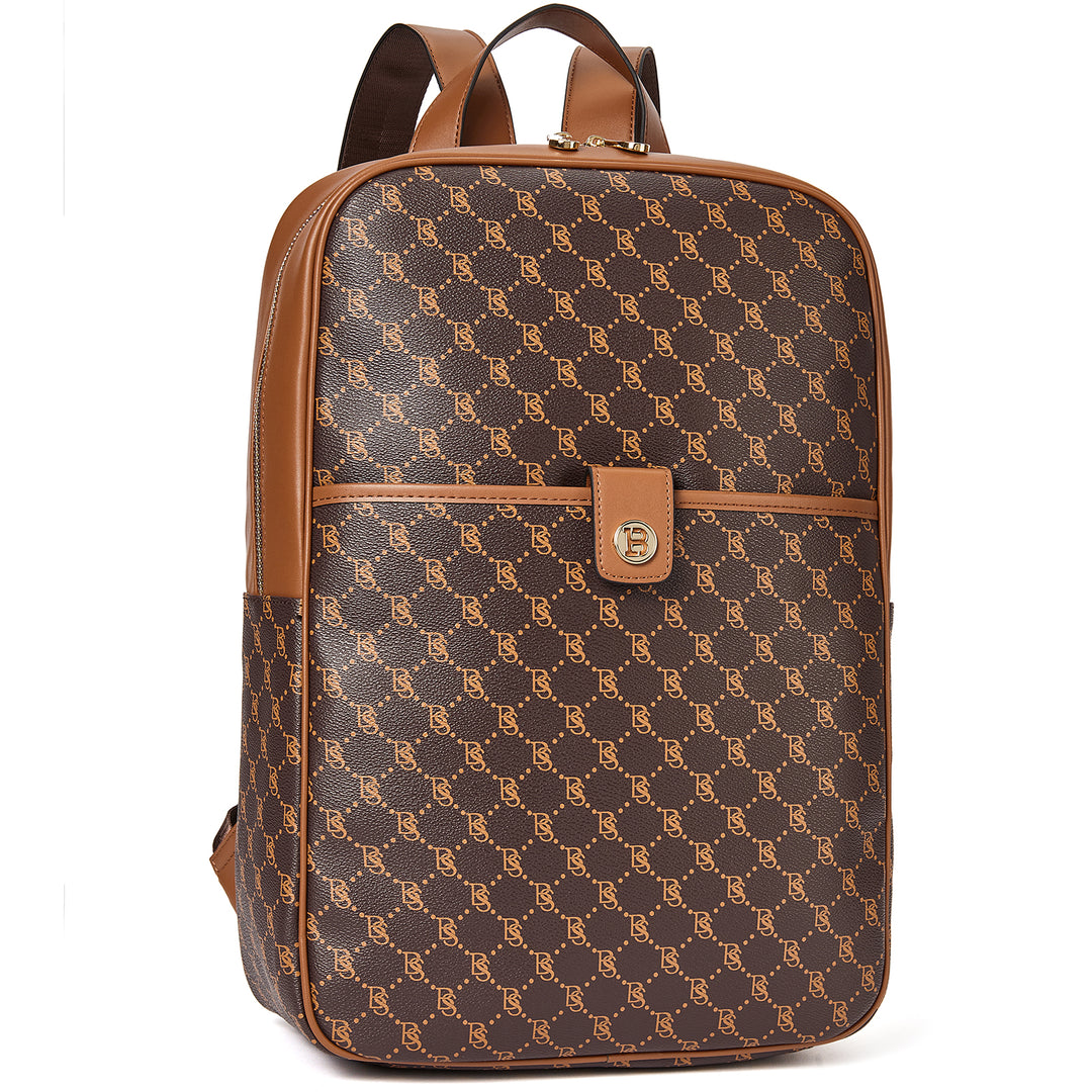 Libe Leather Laptop Backpack for Women  For Travel - BOSTANTEN