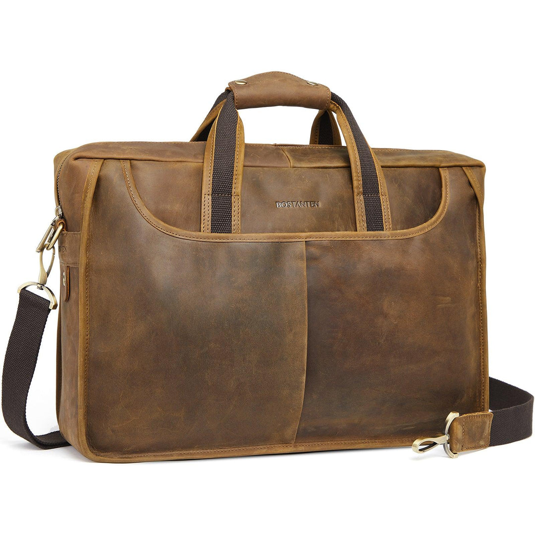 17 inch Men's Briefcase Messenger Bag — Business Lawyer - BOSTANTEN