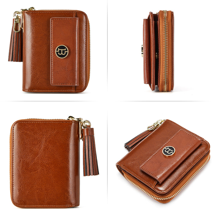 Lomy Small Coin & Card Purse With Tassel — Cowhide - BOSTANTEN