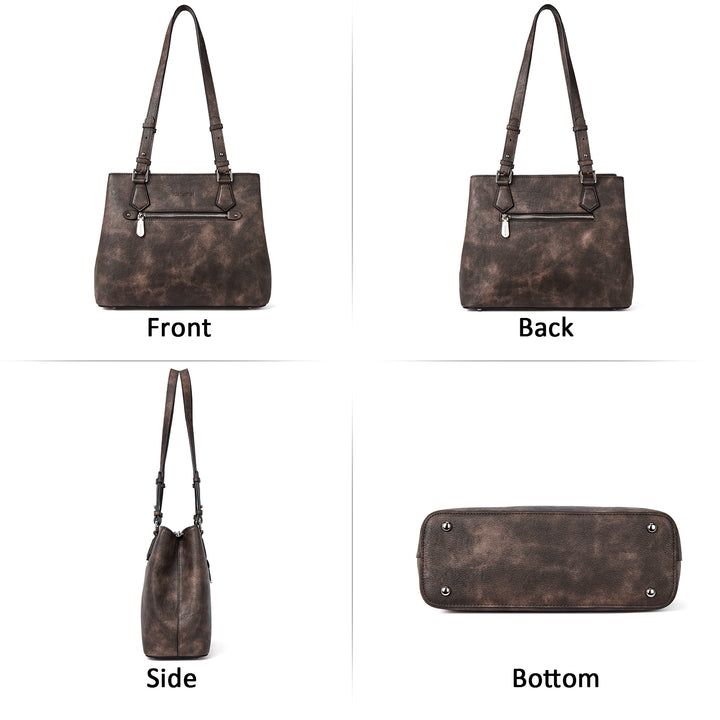 BOSTANTEN Women Handbag Genuine Leather Shoulder Bag Soft Designer Top Handle Purses