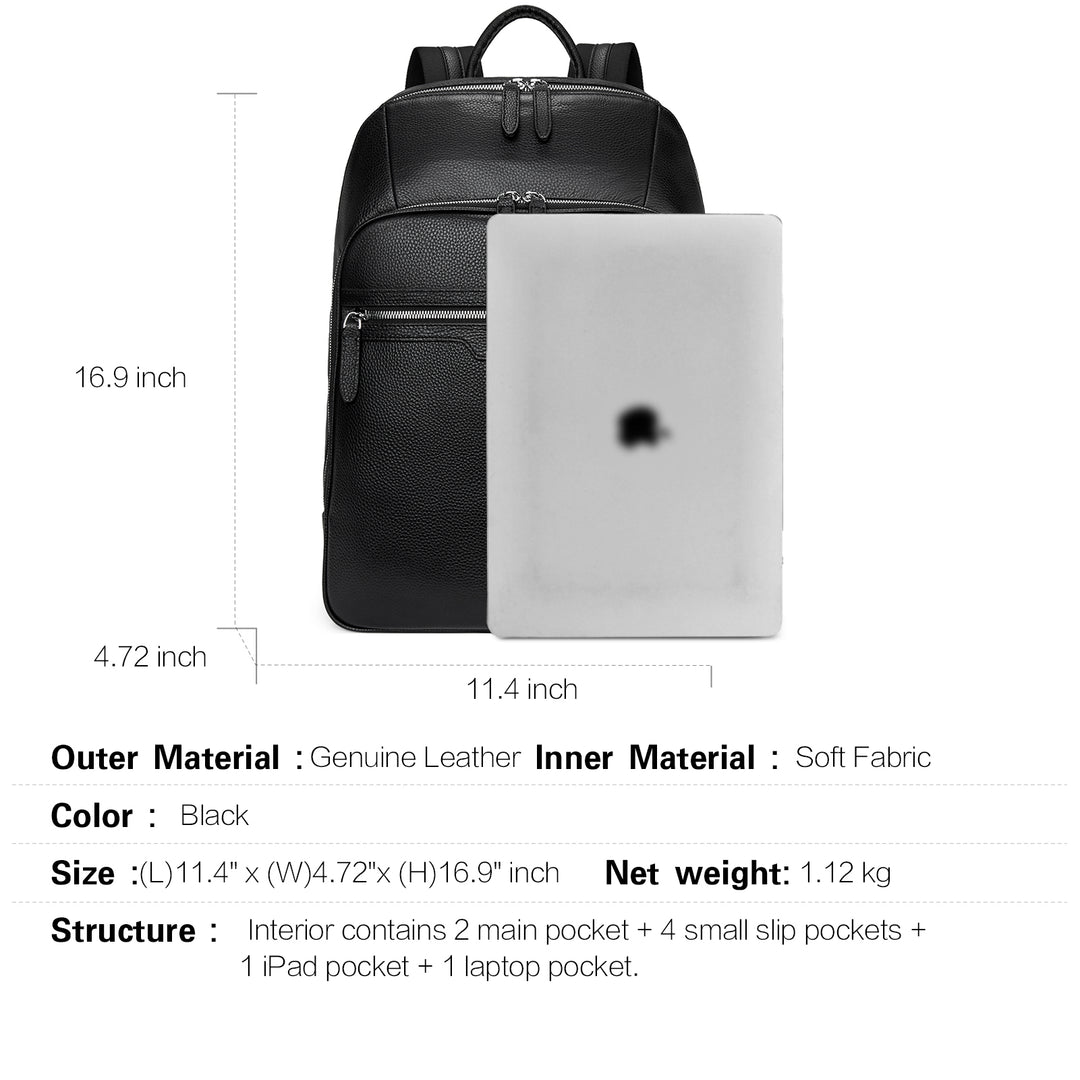Nombongo 15.6 Laptop Leather Bag — Comfortable - BOSTANTEN