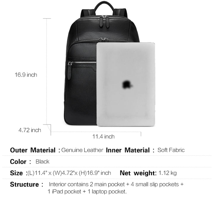 Nombongo 15.6 Laptop Leather Bag — Comfortable - BOSTANTEN