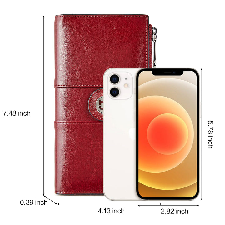 Lomy  Real Leather Wallet Womens — RFID Blocking - BOSTANTEN