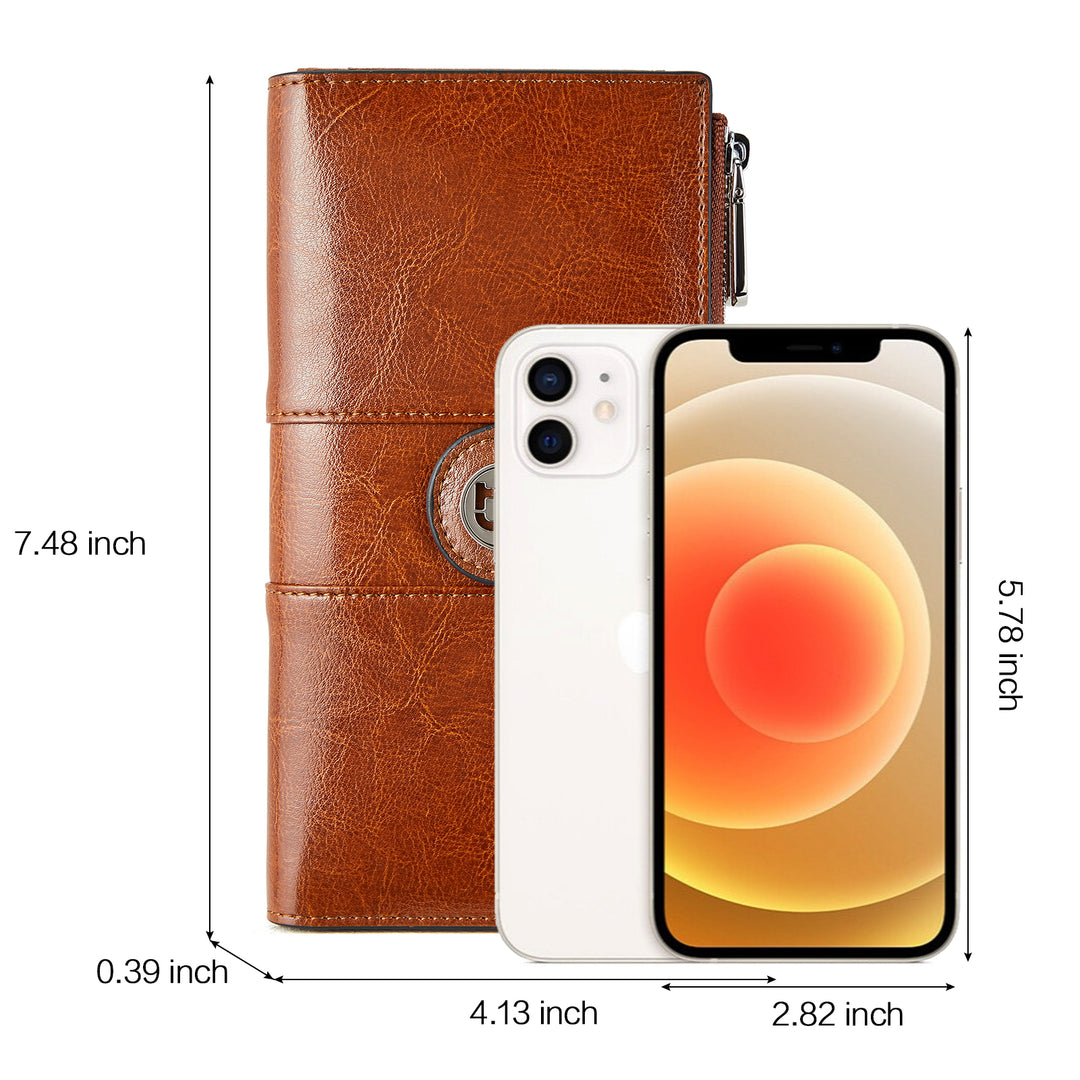 Lomy  Real Leather Wallet Womens — RFID Blocking - BOSTANTEN