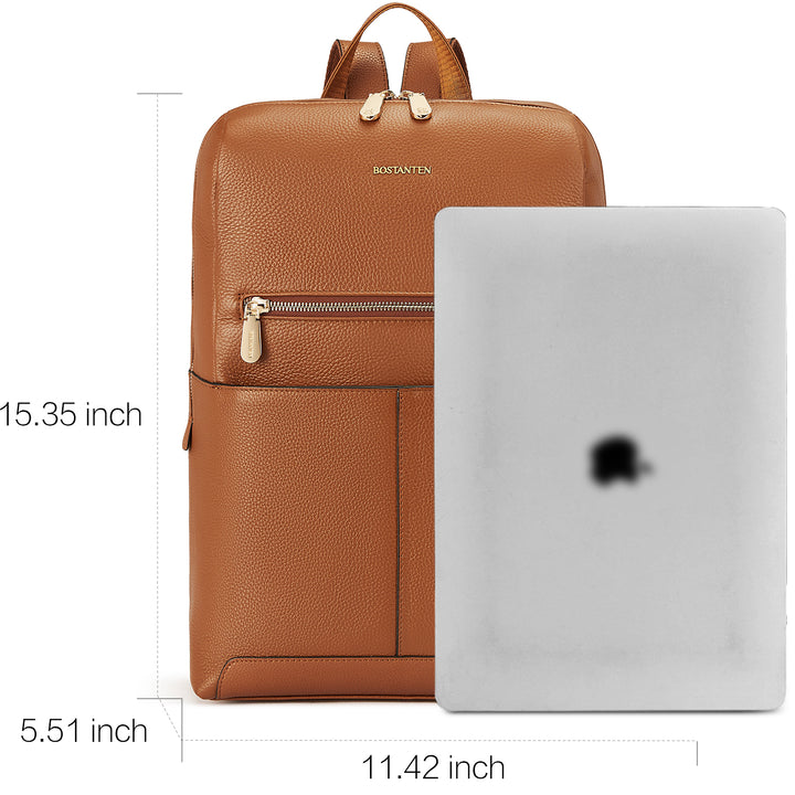 Vallis Lederrucksack mit mehreren Taschen für Damen 
