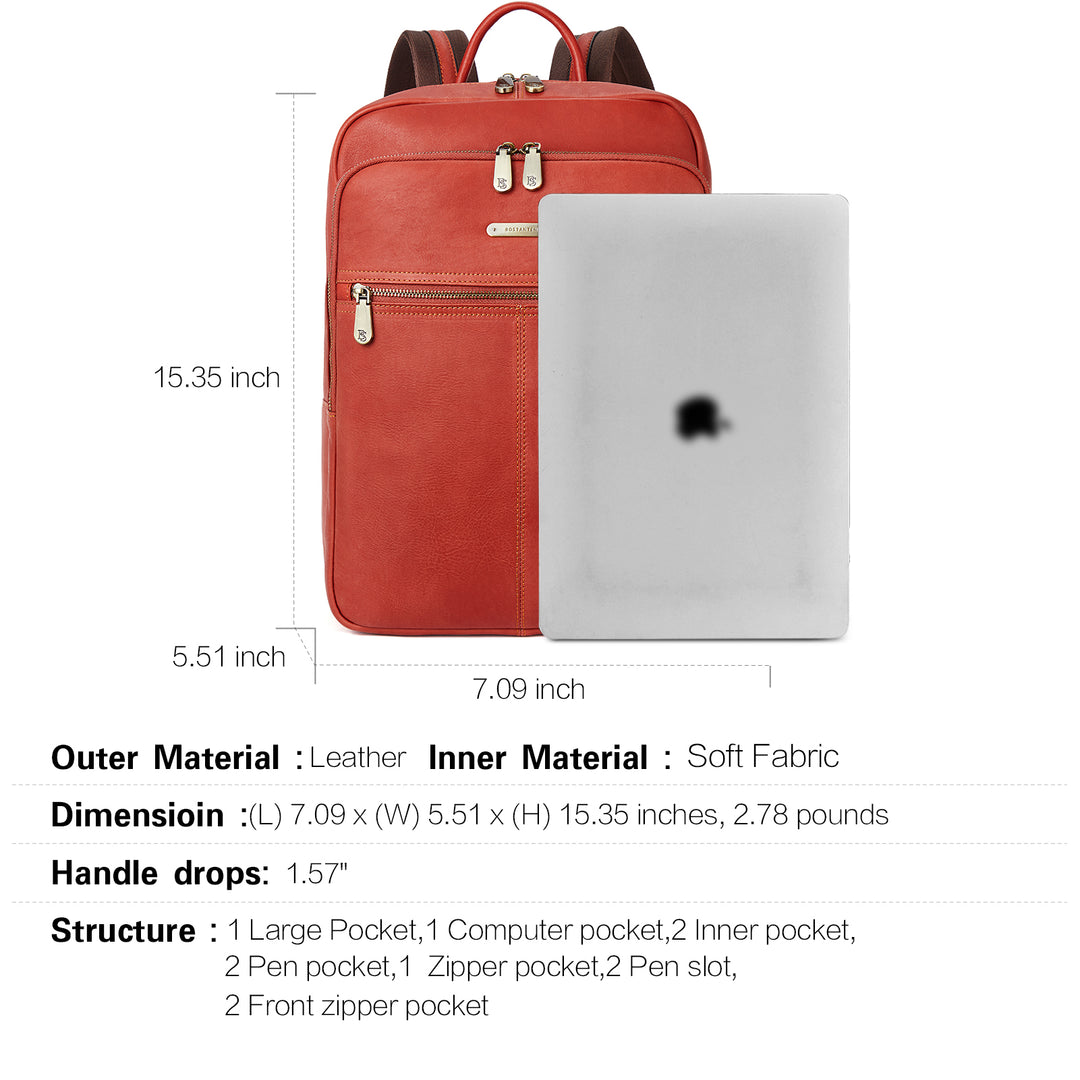 Minoru Women‘s Laptop Backpack Travel Bag —— Vermilion Fashion - BOSTANTEN