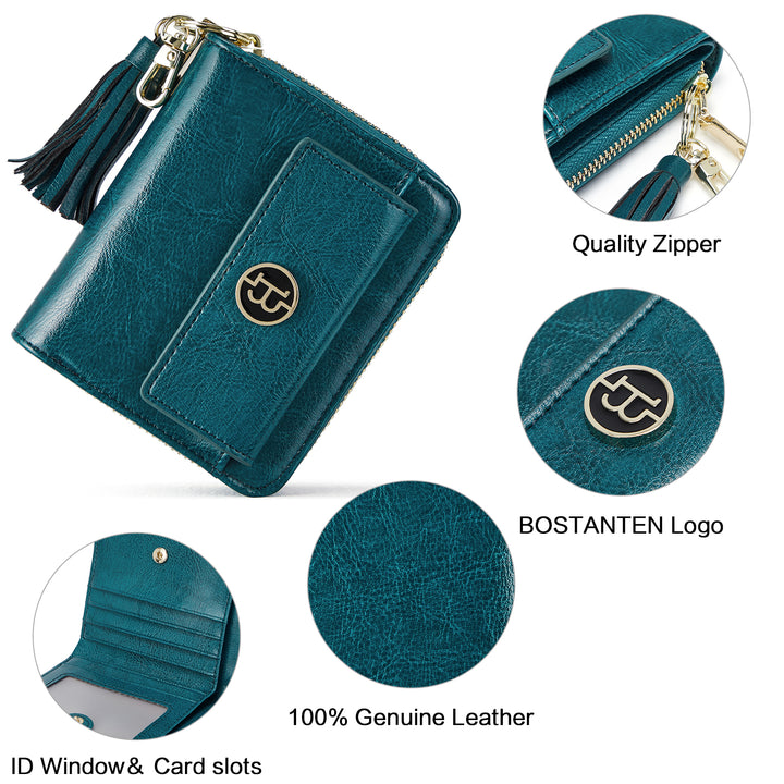 Lomy Small Coin & Card Purse With Tassel — Cowhide - BOSTANTEN