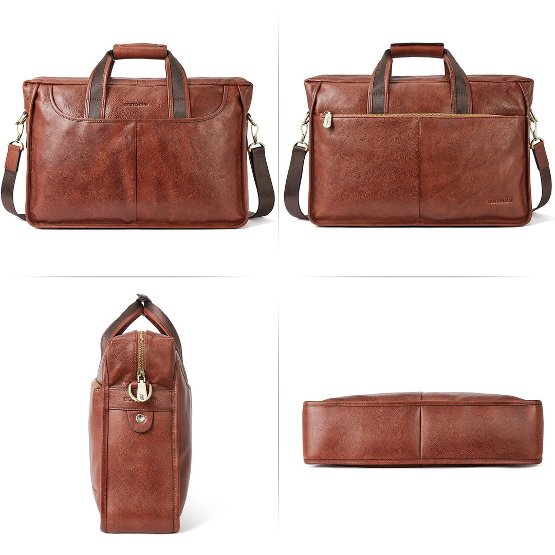 17 inch Men's Briefcase Messenger Bag — Business Lawyer - BOSTANTEN