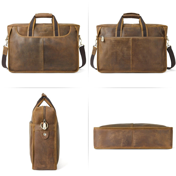 17 inch Men's Briefcase Messenger Bag — Business Lawyer - BOSTANTEN