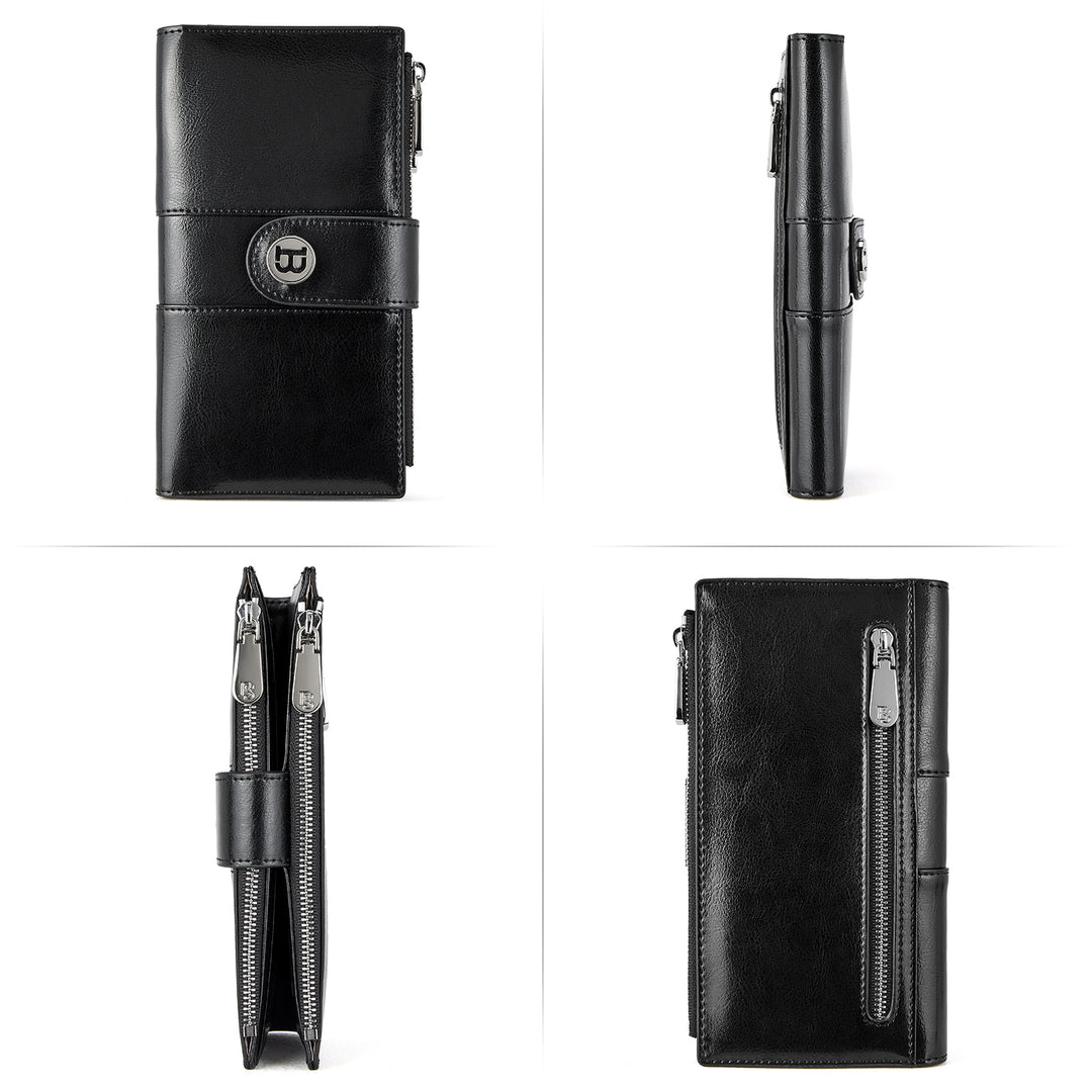 Lomy  Real Leather Wallet Womens — RFID Blocking - BOSTANTEN