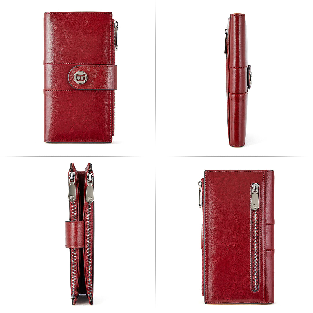 Lomy  Real Leather Wallet Womens — RFID Blocking - BOSTANTEN