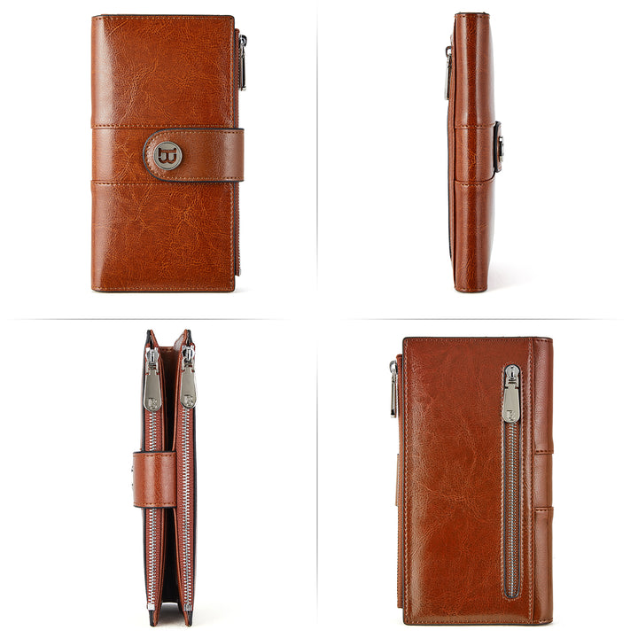 Lomy  Real Leather Wallet Womens — RFID Blocking - BOSTANTEN