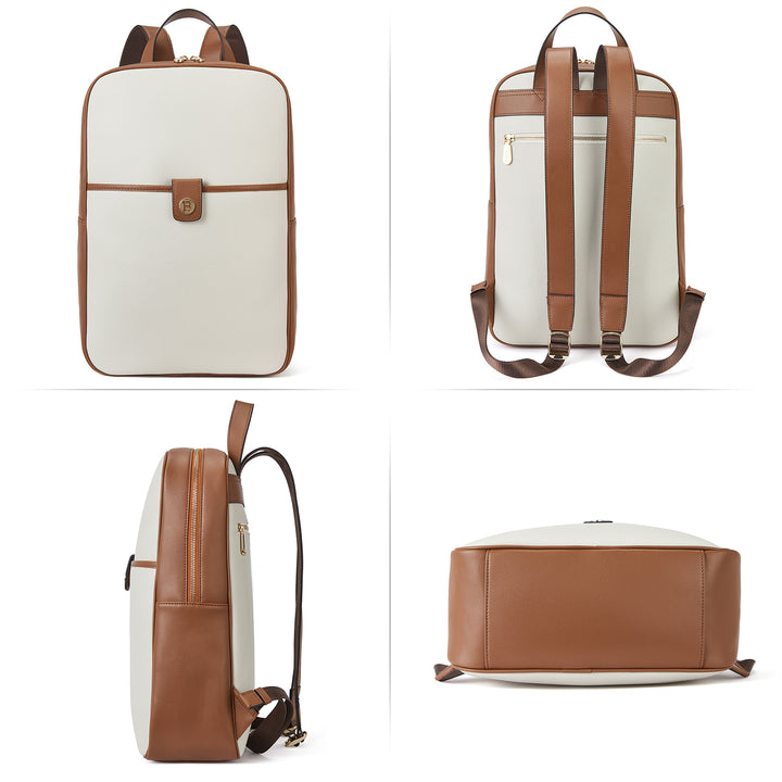 Libe Leather Laptop Backpack for Women  For Travel - BOSTANTEN