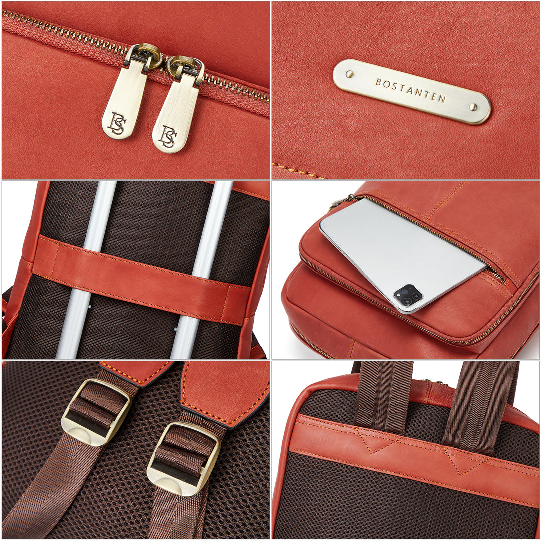 Minoru Women‘s Laptop Backpack Travel Bag —— Vermilion Fashion - BOSTANTEN
