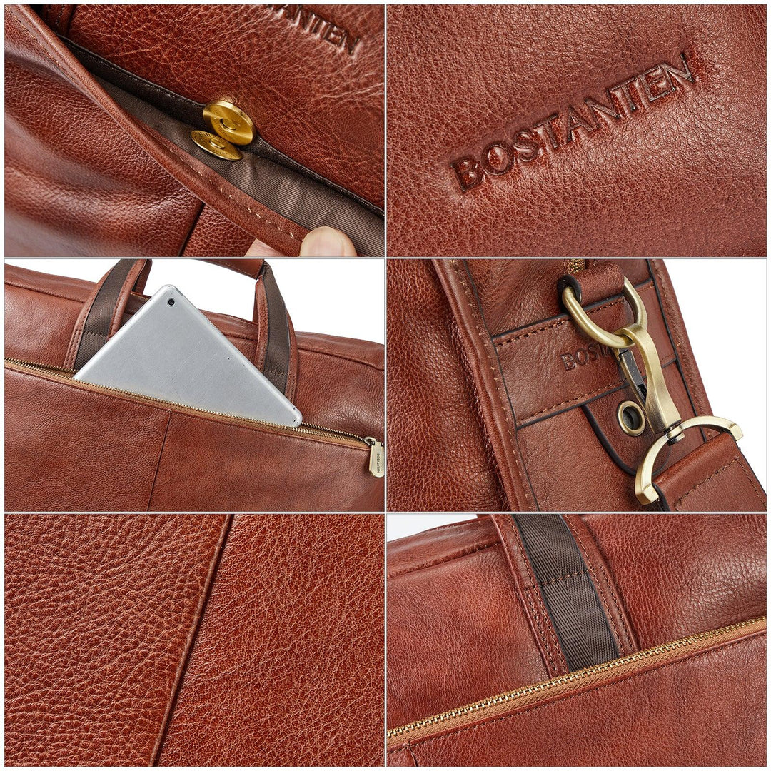 17 inch Men's Briefcase Messenger Bag — Business Lawyer - BOSTANTEN