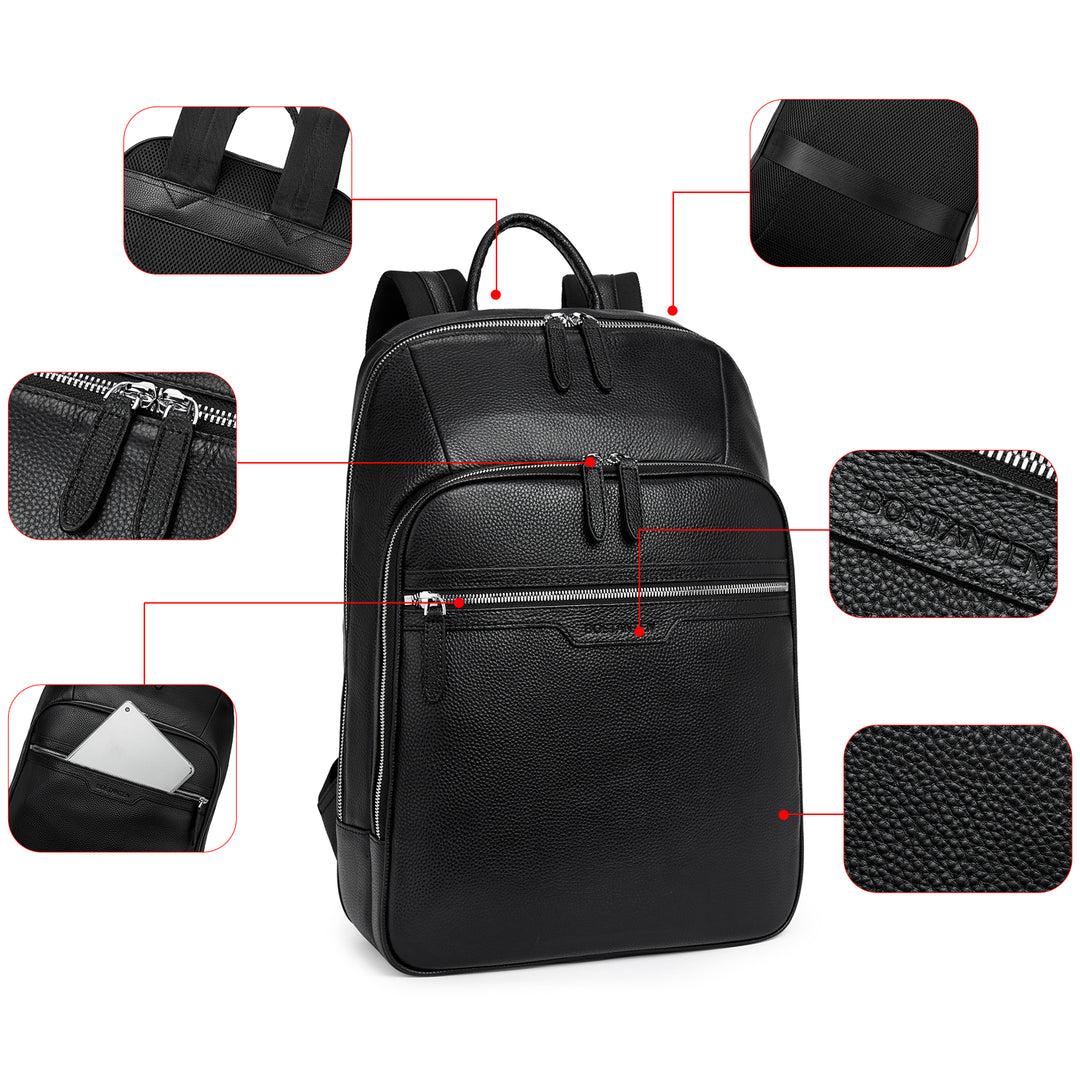 Nombongo 15.6 Laptop Leather Bag — Comfortable - BOSTANTEN