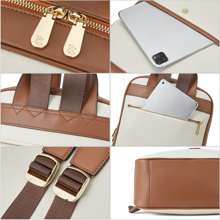 Libe Leather Laptop Backpack for Women  For Travel - BOSTANTEN